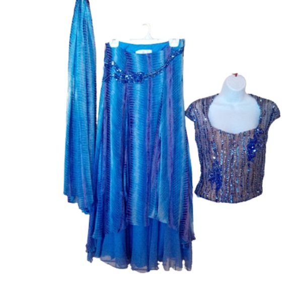 Rulapps Dresses & Skirts - HOST PICK Spectacular Blue 3 piece Skirt Set Size 10